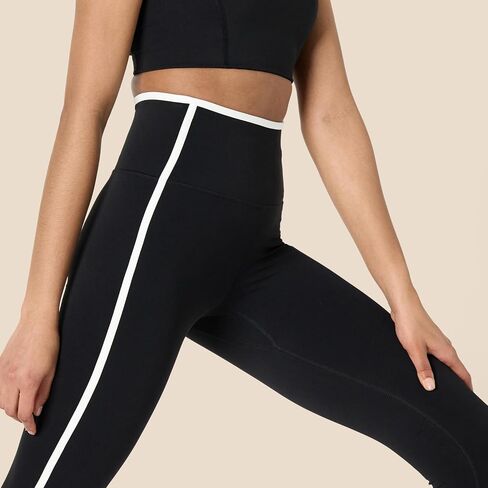 Amazon Essentials Formflex Formflex Buttery ناعمة عالية الخصر 27.5 "inseam طوابق اليوغا الطول الكامل مع تقليم التباين in Kuwait