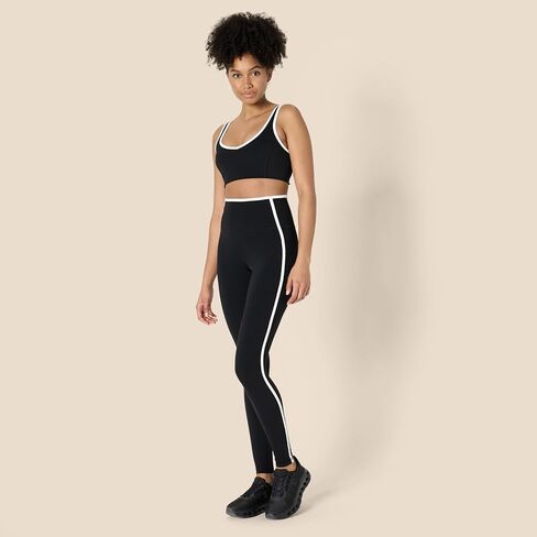 Amazon Essentials Formflex Formflex Buttery ناعمة عالية الخصر 27.5 "inseam طوابق اليوغا الطول الكامل مع تقليم التباين in Kuwait