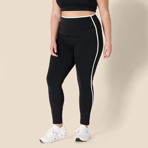 Amazon Essentials Formflex Formflex Buttery ناعمة عالية الخصر 27.5 "inseam طوابق اليوغا الطول الكامل مع تقليم التباين in Kuwait