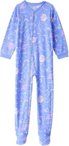 Carter's Big Girls Footed Microfleece PJ's Sleeper Pajamas (Blue Space, 12 Years) in Saudi Arabia