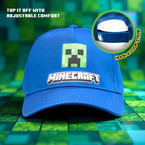 مجموعة Isaac Morris Limited Minecraft Boys مجموعة من 3 قطع-تي شيرت رسومية قصيرة الأكمام ، شورتات ، وزي بيسبول كاب للأطفال in Kuwait