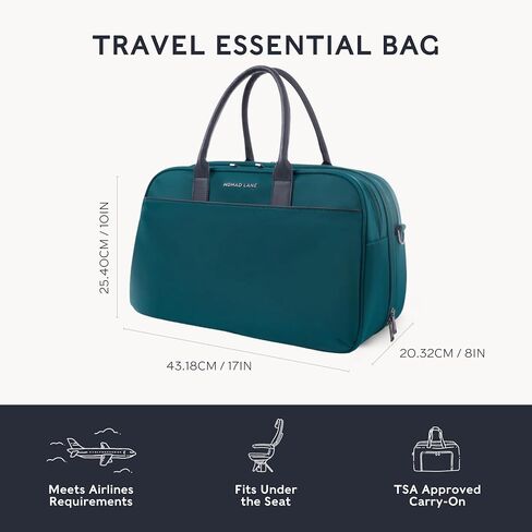 Nomad Lane Carry-on Luggage Duffel Bag ، حقيبة متينة وخفيفة الوزن. حقيبة بنتو ، حقيبة سفر شخصية للبند الشخصي للرجال والنساء ، الصنوبر الأخضر in Kuwait