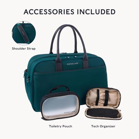 Nomad Lane Carry-on Luggage Duffel Bag ، حقيبة متينة وخفيفة الوزن. حقيبة بنتو ، حقيبة سفر شخصية للبند الشخصي للرجال والنساء ، الصنوبر الأخضر in Kuwait