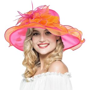 YIDINGCO Women Church Derby Hats Tea Party Bridal Dress Wedding Hat in Kuwait