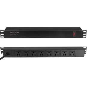 PDU Rack Mount Power Strips with Surge Protector, 8 Outlet 1U Power Strip, 19'' Server Rack Power Strip, RackMount Power Strip for Network Rack, 15A 125V 1875W, 10FT 14AWG Cord, Heavy Duty in Saudi Arabia
