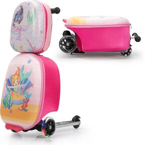 VLIVE Scooter Suitcase, Kid Carry on Luggage Scooter, Children Ride on Luggage for Girls, Luggage for Kids (Unicorn) in Saudi Arabia