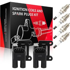 SCITOO Ignition Coil Coils Pack fits for Jeep Grand for Cherokee 5.2L/4.0L 1993-1997 for Dodge for Ram 3500 Van 5.9L 1997 for Dodge B1500 5.2L/3.9L 1995-1997 UF97 C506 5C1087 1 PCS in Kuwait