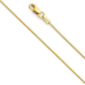 Wellingsale 14K Solid Gold Snake Chains (Select Options) in Kuwait