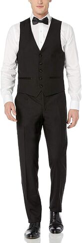 Adam Baker Men's 100% Wool Modern Fit Single Breasted Three Piece Tuxedo - Colors in Kuwait
