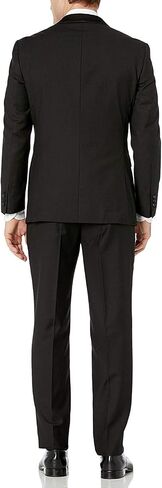 Adam Baker Men's 100% Wool Modern Fit Single Breasted Three Piece Tuxedo - Colors in Kuwait