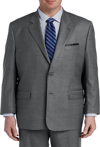 Oak Hill by DXL Big and Tall Premium Jacket-Relaxer Supkskin Suit ، Navy in Kuwait