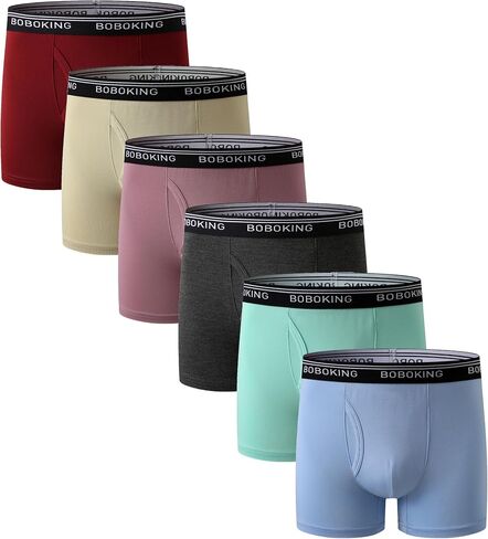 boyboking boys soft viscose من Bamboo Boxers for Kids Mostgly Boy's Intondure - 6 Shorts Box Boxer in Kuwait