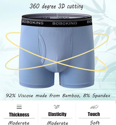 boyboking boys soft viscose من Bamboo Boxers for Kids Mostgly Boy's Intondure - 6 Shorts Box Boxer in Kuwait