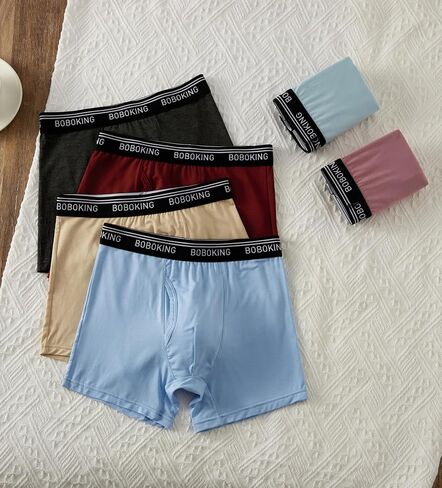 boyboking boys soft viscose من Bamboo Boxers for Kids Mostgly Boy's Intondure - 6 Shorts Box Boxer in Kuwait