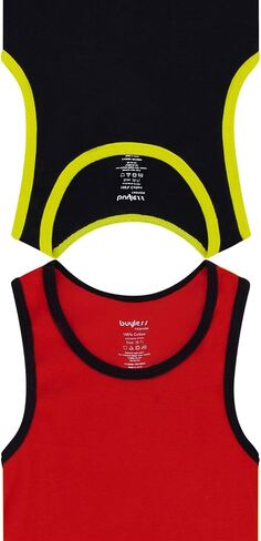 Buyless Fashion Boys Scoop Neck Tagless Undershirts Soft Cotton Tank Top (12 Pack) in Saudi Arabia