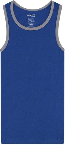Buyless Fashion Boys Scoop Neck Tagless Undershirts Soft Cotton Tank Top (12 Pack) in Saudi Arabia