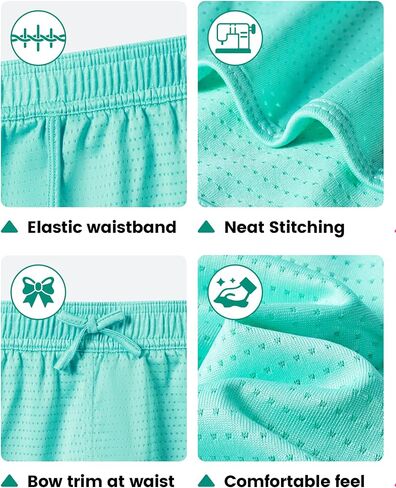 Angel season Girls Board Shorts UPF 50+ Quick Dry Swimsuit Shorts Kids Breathable Bathing Suit Shorts Size 7-14 in Saudi Arabia