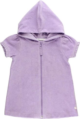 RuffleButts Girls Terry Knit Full-Zip Swim Cover-Up Dress in Saudi Arabia