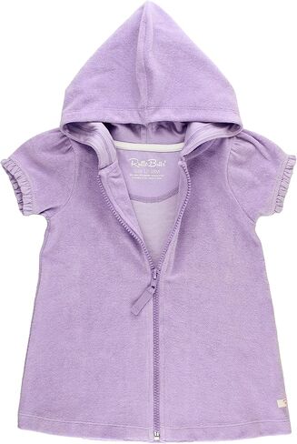 RuffleButts Girls Terry Knit Full-Zip Swim Cover-Up Dress in Saudi Arabia