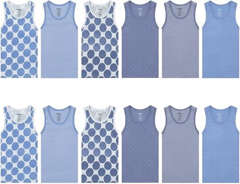 Buyless Fashion Boys Scoop Neck Tagless Undershirts Soft Cotton Tank Top (12 Pack) in Saudi Arabia
