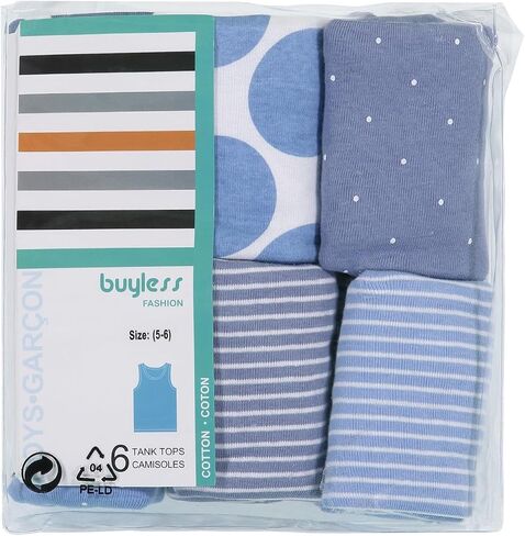 Buyless Fashion Boys Scoop Neck Tagless Undershirts Soft Cotton Tank Top (12 Pack) in Saudi Arabia
