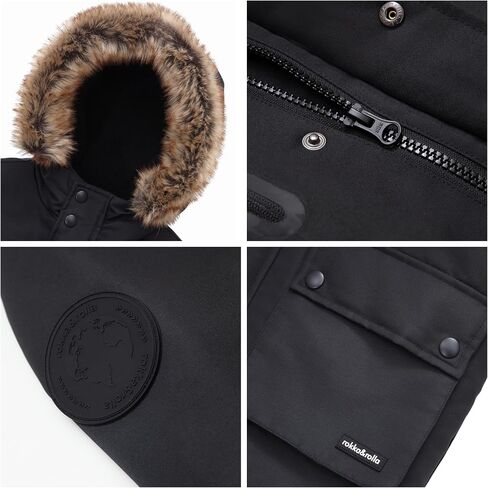 Rokka&Rolla Boys' Warm Parka Jacket Sherpa Fleece Lined Winter Snow Coat in Saudi Arabia