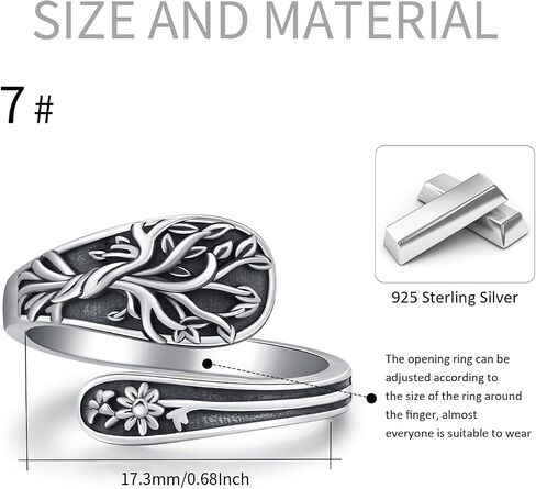 Spoon Ring 925 Sterling Silver Hummingbird Ring Vintage Antique Spoon Rings Hummingbird Jewelry Adjustable Rings for Women in Saudi Arabia