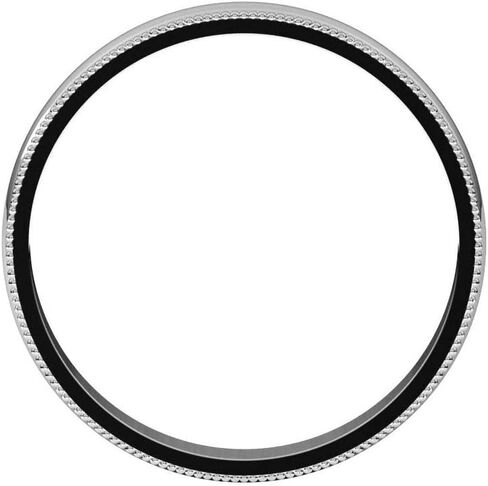 Milgrain Domed Wedding Band Beleved Edge Solid 925 Sterling Silver Real 10k 14k 18k 18k Rose Rose White Gold أو Platinum Ring Light Classic Classic STEPT 2MM 4MM 6MM 8MM in Kuwait