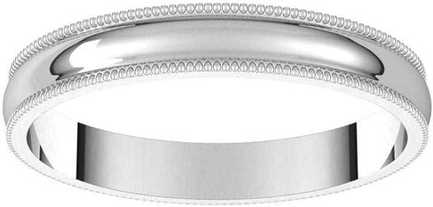 Milgrain Domed Wedding Band Beleved Edge Solid 925 Sterling Silver Real 10k 14k 18k 18k Rose Rose White Gold أو Platinum Ring Light Classic Classic STEPT 2MM 4MM 6MM 8MM in Kuwait