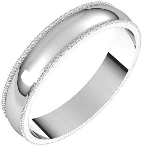Milgrain Domed Wedding Band Beleved Edge Solid 925 Sterling Silver Real 10k 14k 18k 18k Rose Rose White Gold أو Platinum Ring Light Classic Classic STEPT 2MM 4MM 6MM 8MM in Kuwait