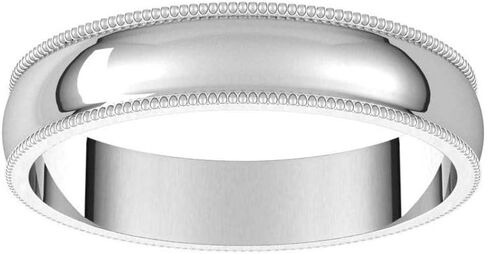 Milgrain Domed Wedding Band Beleved Edge Solid 925 Sterling Silver Real 10k 14k 18k 18k Rose Rose White Gold أو Platinum Ring Light Classic Classic STEPT 2MM 4MM 6MM 8MM in Kuwait