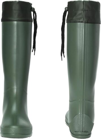 Asgard Packable Tall Rain Boots for Women Waterproof Rubber Garden Boots Ultra Lightweight Flat Mud Boots- NOT FOR WIDE CALF in Kuwait