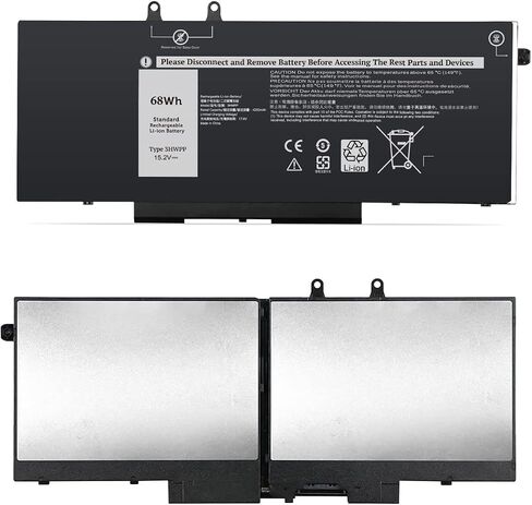 Amanda GJKNX Laptop Battery 7.6V 68Wh Replacement for Dell Latitude 5480 5580 5280 5590 5490 E5480 E5580 E5490 E5590 Precision 15 3520 3530 Series GD1JP 0GD1JP DY9NT 0DY9NT 5YHR4 451-BBZG 4cell in Saudi Arabia