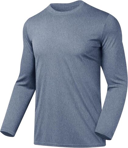 6 Pack Men's Long Sleeves Dry Fit Shirts, UPF 50+ Rash Guard Swim SPF Fishing UV Sun Protection Shirts in Kuwait