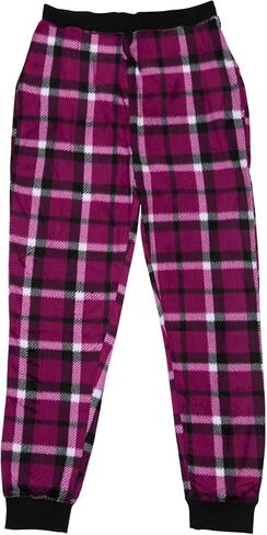 North 15 Girl's Super Cozy Plaid Mink Fleece Pajama Bottom with Waist & Bottom Rib (7-14) in Saudi Arabia