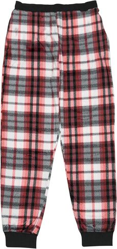 North 15 Girl's Super Cozy Plaid Mink Fleece Pajama Bottom with Waist & Bottom Rib (7-14) in Saudi Arabia