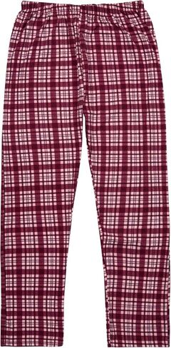North 15 Girl's Super Cozy Plaid Mink Fleece Pajama Bottom with Waist & Bottom Rib (7-14) in Saudi Arabia