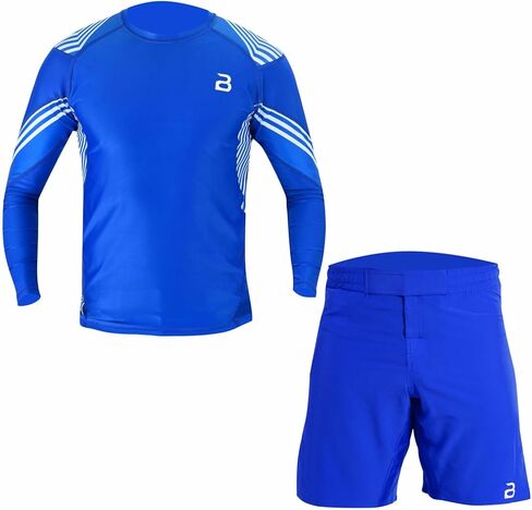 2BOLD MMA, BJJ Short Sleeve Compression Shirt For Men, Jiu Jitsu Shorts 2PC Moisture Wicking Gym Set in Saudi Arabia
