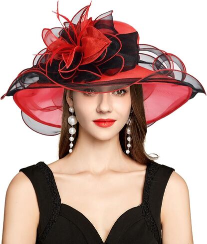 YIDINGCO Women Church Derby Hats Tea Party Bridal Dress Wedding Hat in Saudi Arabia