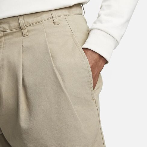 Nike Life Men's Pleated Chino Shorts (Khaki/White, DX0643-247) Size 32 in Saudi Arabia