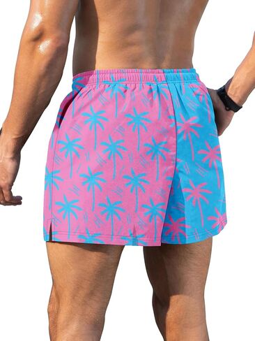 Keevoom Mens Swim Trunks Compression Liner Swim Sweat Shorts Quick Dry Swimswear Swimsuit Suits Suits Suits Board With Mobiets in Kuwait
