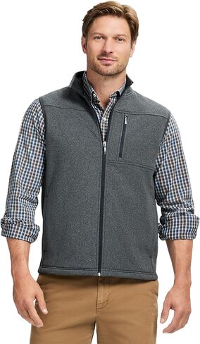 IZOD Men's Advantage Performance Full Zip Sweater Fleece Vest in Saudi Arabia