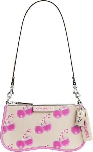 Coach the Summer I Turned Pretty Small Wavy Shoulder Bag with Cherry Print, Pink/Cloud in Saudi Arabia