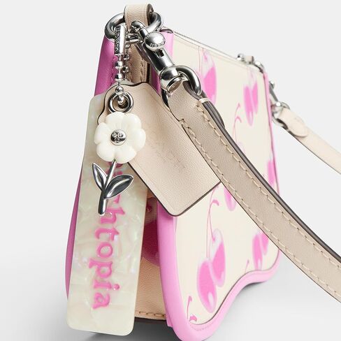 Coach the Summer I Turned Pretty Small Wavy Shoulder Bag with Cherry Print, Pink/Cloud in Saudi Arabia