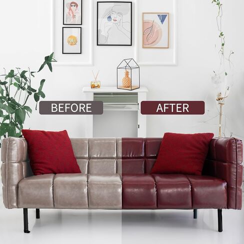 بلسم إعادة تلوين الجلد - مجموعة إصلاح الجلد البني المتوسط ​​للأثاث، وصبغ الجلد، وإعادة تلوين، وتجديد، وإصلاح واستعادة الجلود القديمة والباهتة والمتشققة والمتقشرة والمتقشرة in Kuwait