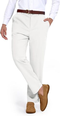 PLEPAN Mens Linen Pants Elastic Waist Drawstring Casual Linen Dress Pants Summer Beach Lightweight Trousers in Saudi Arabia