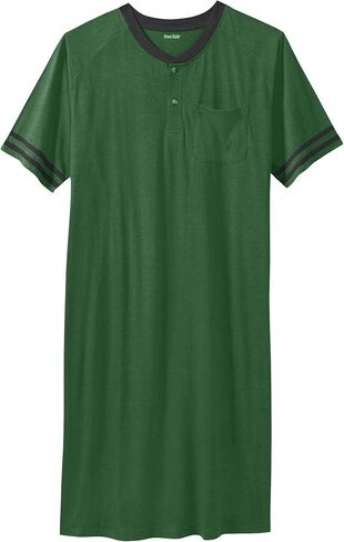 KingSize Men's Big & Tall Short-Sleeve Jersey Henley Nightshirt in Saudi Arabia