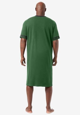KingSize Men's Big & Tall Short-Sleeve Jersey Henley Nightshirt in Saudi Arabia