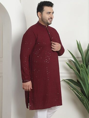Sojanya Plus (منذ عام 1958) للرجال القطن المطرز Long Kurta in Saudi Arabia