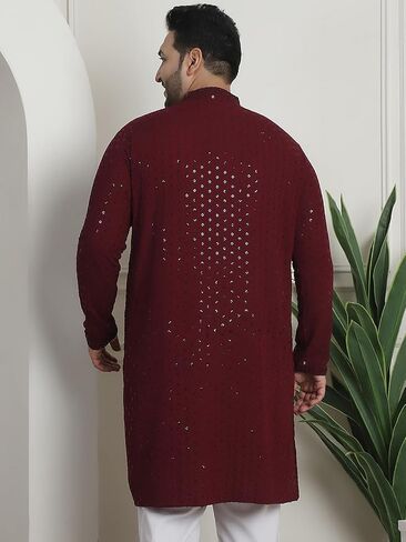Sojanya Plus (منذ عام 1958) للرجال القطن المطرز Long Kurta in Saudi Arabia